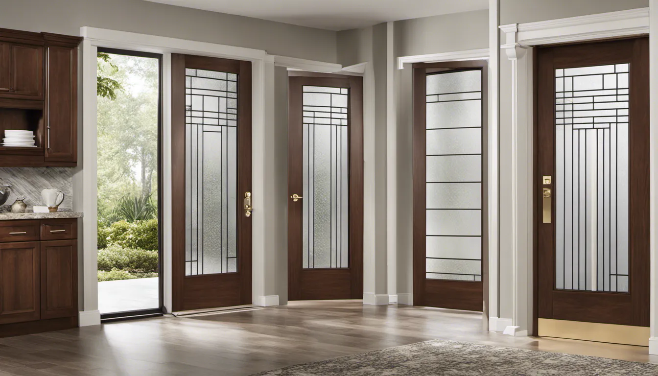 Highlight transitional-style doors that strike a balance between traditional and contemporary aesthetics, blending classic elements with modern simplicity.