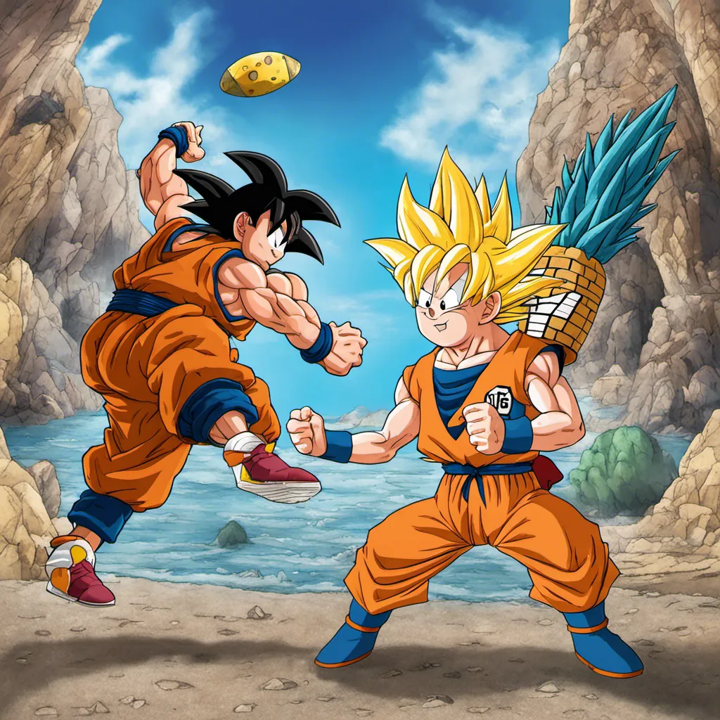 Goku Vs Bob Esponja by Victormaxiad485 - AiImageGenerator.com