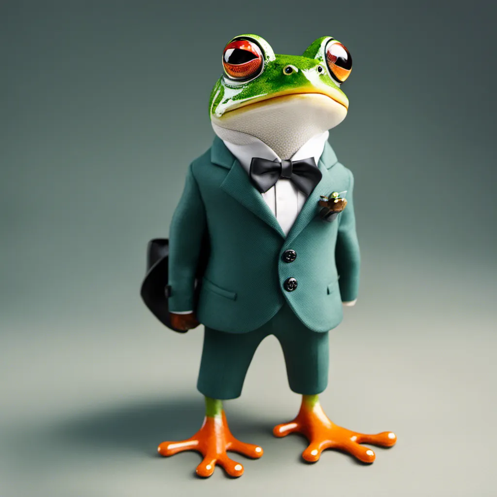 Frog with Elegant Suit by Maxieom25