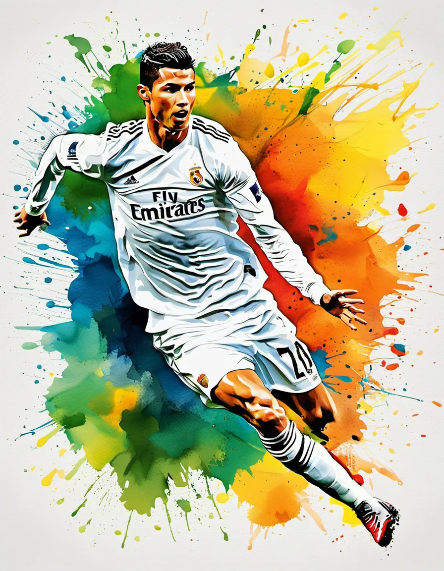 Cristiano Ronaldo Poster Pop Art in ... by Amit - AiImageGenerator.com