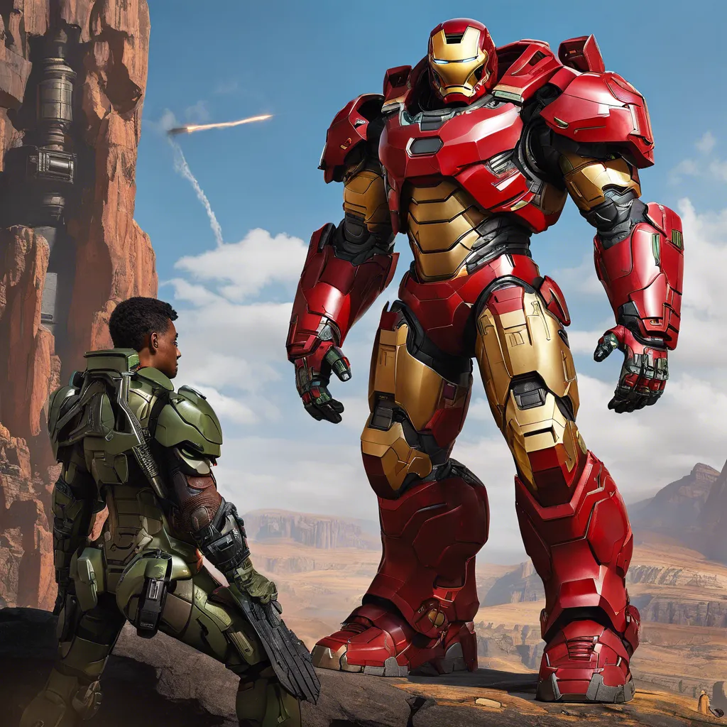 Doom slayer with iron man suit