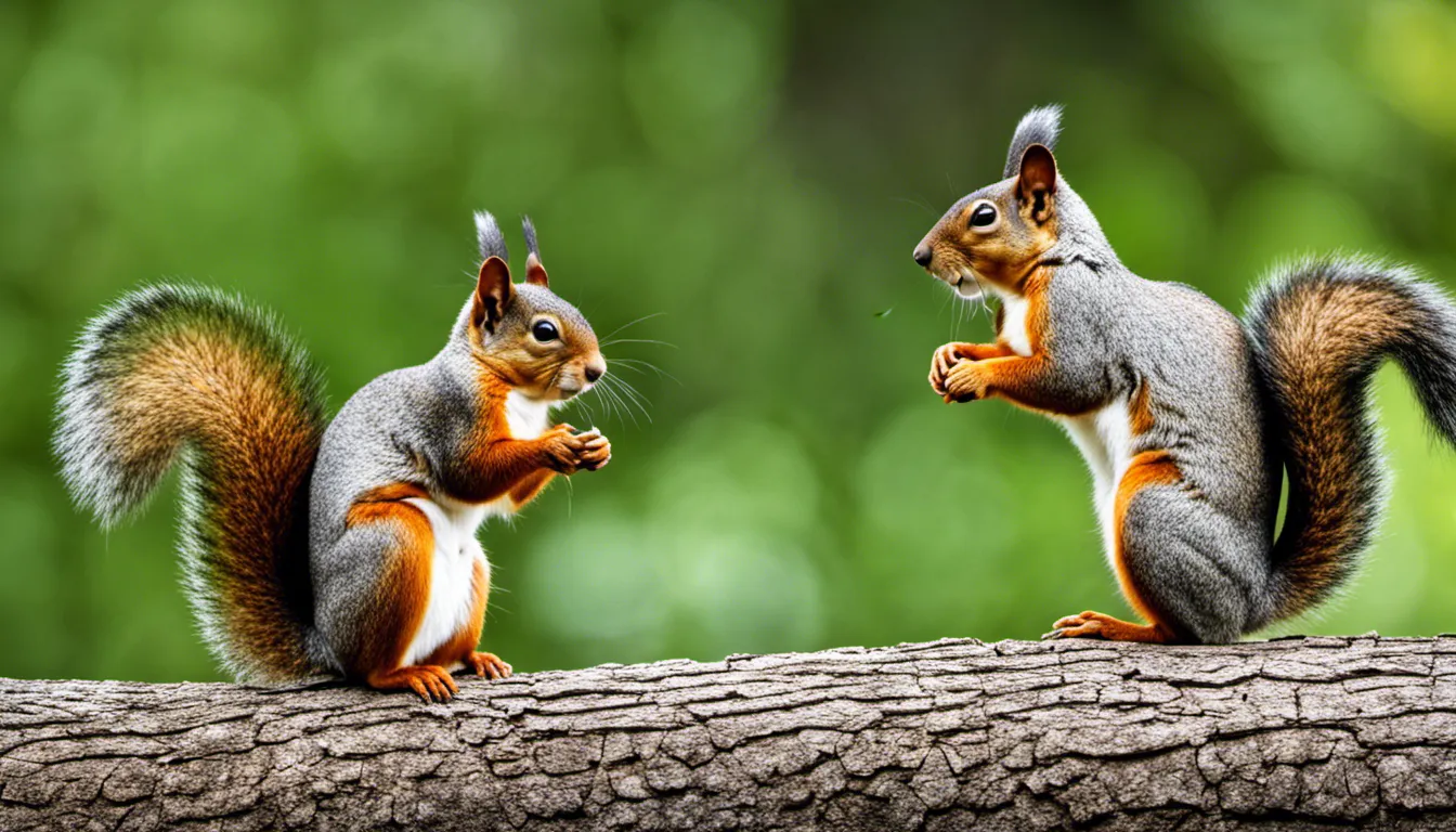 Imagine a conversation between two squirrels planning a secret nut-gathering mission.