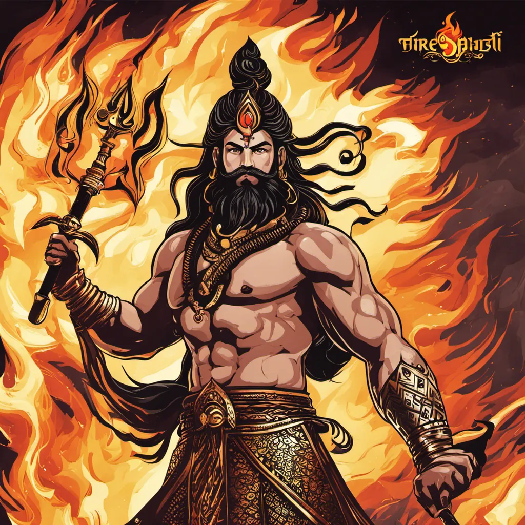 Fire with Trishul Mahadev by Hsshekhawat046 - AiImageGenerator.com