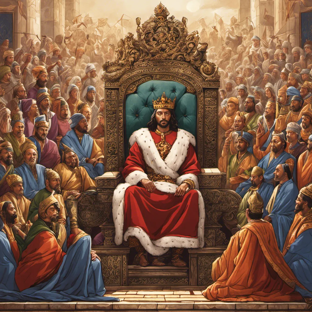 A King Seating on His Throne by Ram.marshivane