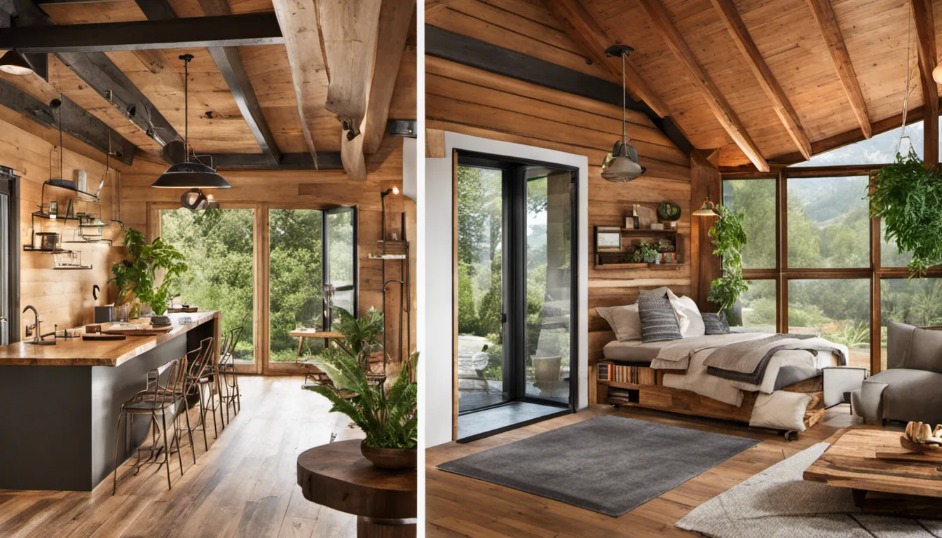 Design your cabin interior with sustainability in mind. Use reclaimed materials, energy-efficient lighting, and indoor plants to create a space that's both eco-friendly and visually appealing.