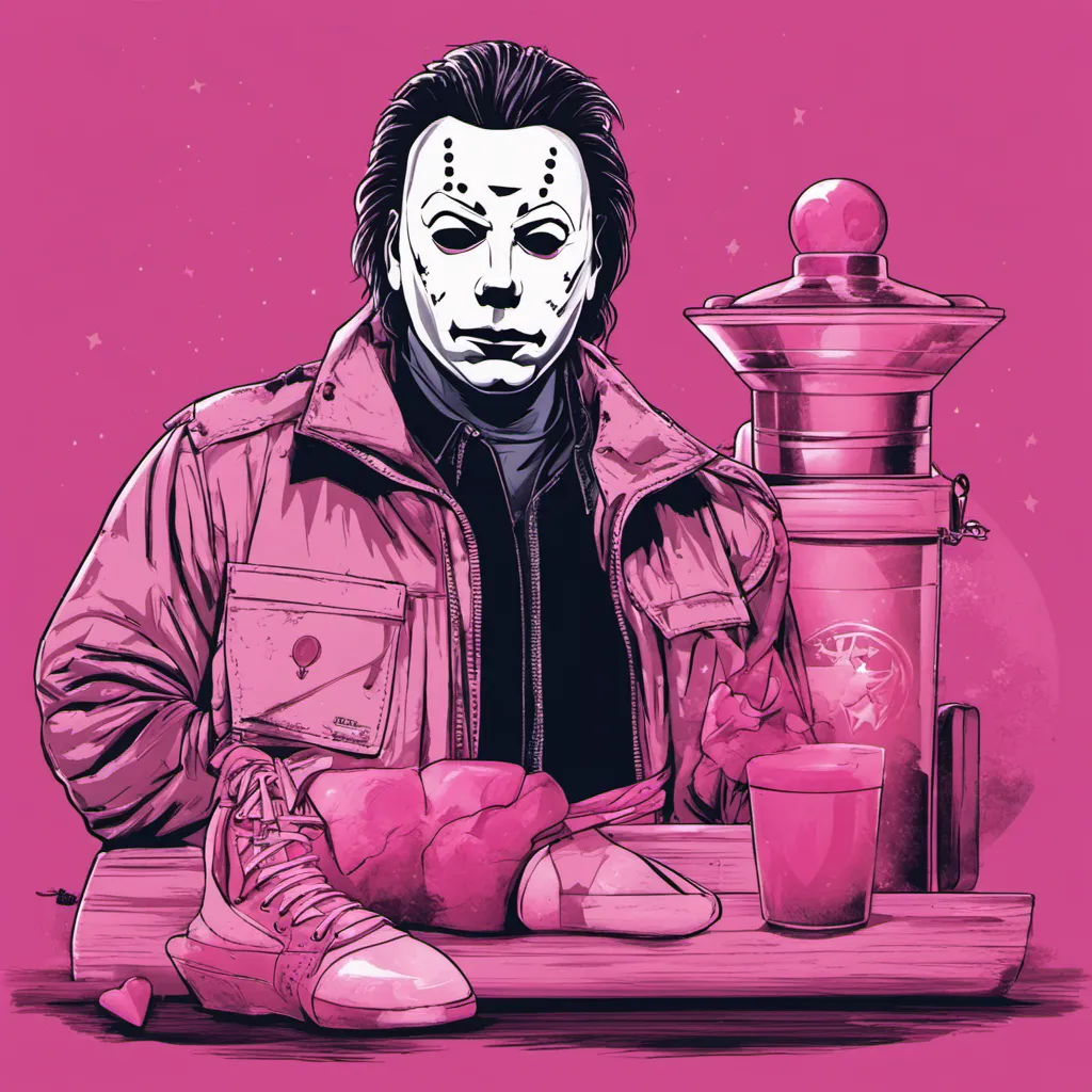 Michael Myers Pink and Starbuks by Ingluise13
