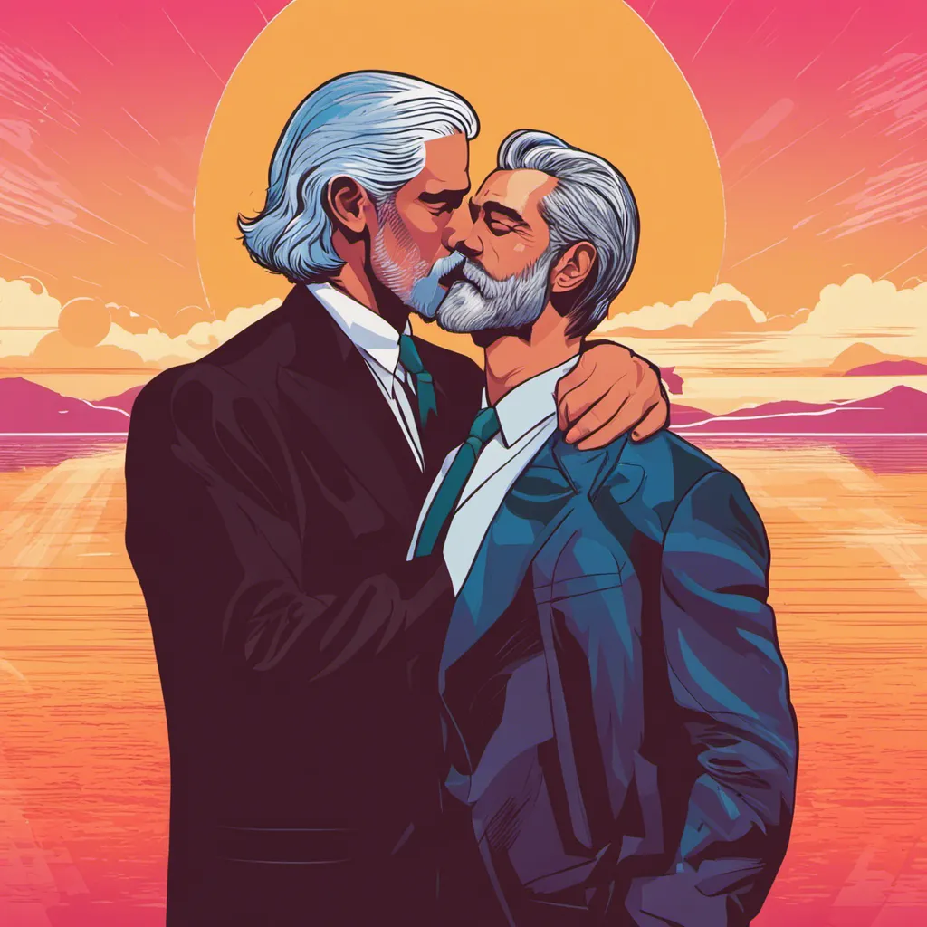 Illustration of 50yo Sam Elliott Kissing ... by Otterpupp ...