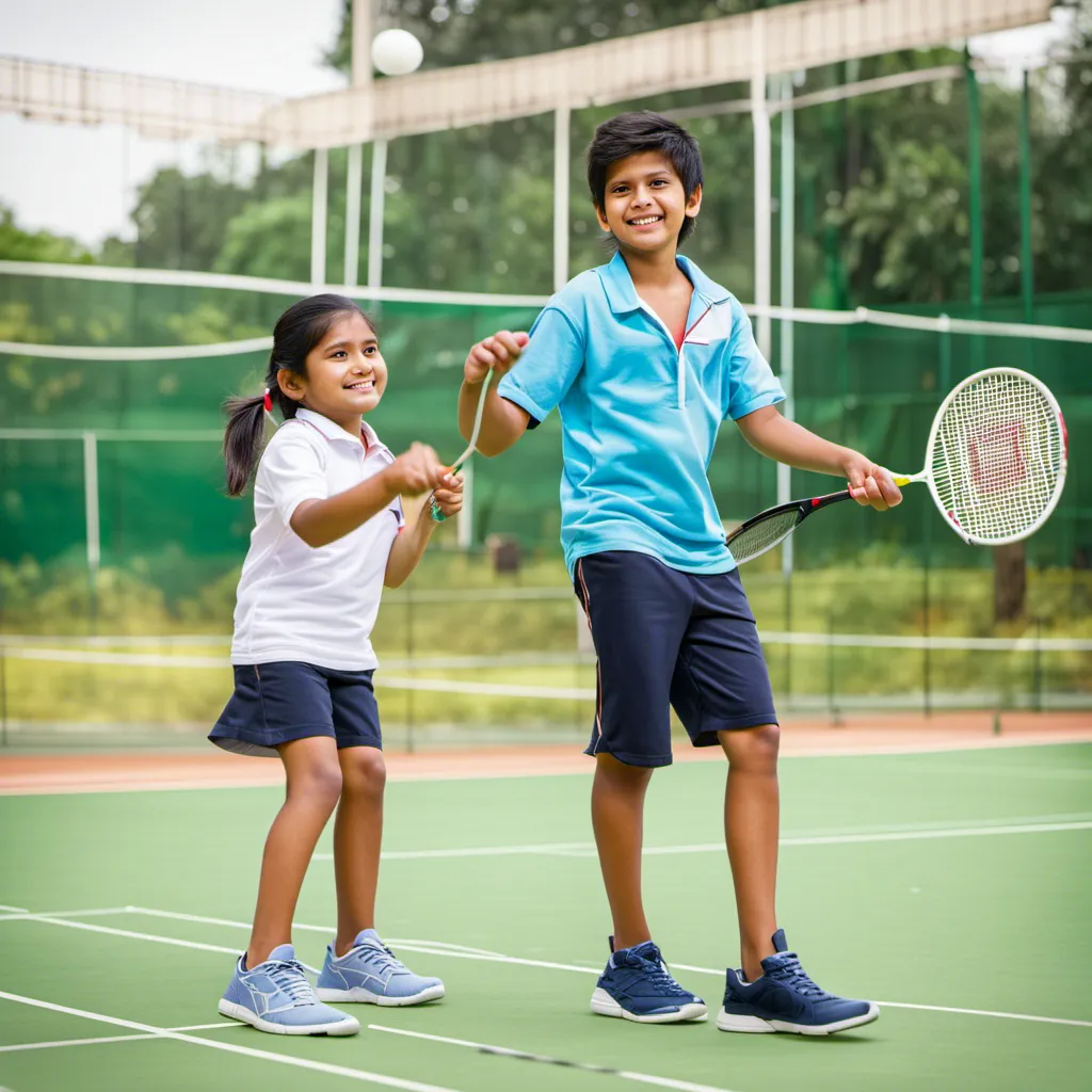 Indian Brother And Sister Playing Badminton By Ravosal700