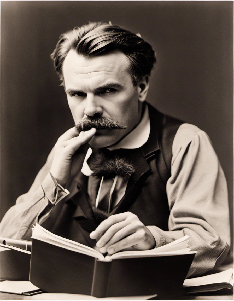 Fredrick Nietzsche Reading by Francisbagumaofficial - AiImageGenerator.com